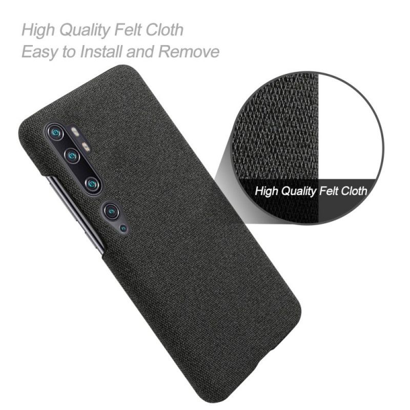 Cover for Xiaomi Mi Note 10 / 10 Pro Sort Ksq Stoftekstur