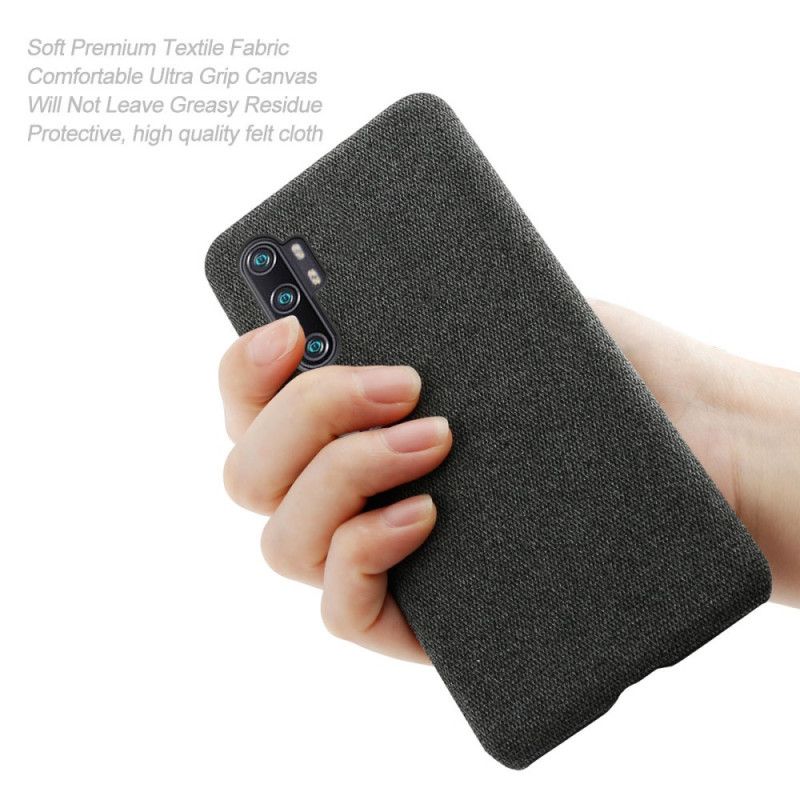 Cover for Xiaomi Mi Note 10 / 10 Pro Sort Ksq Stoftekstur