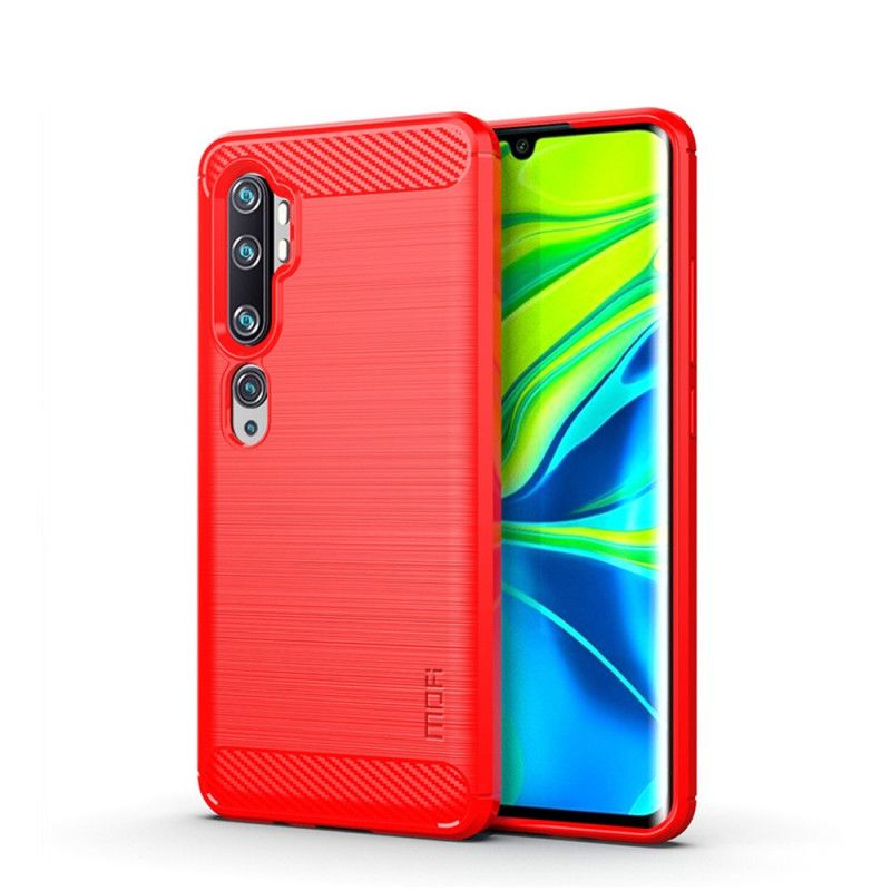 Cover for Xiaomi Mi Note 10 / 10 Pro Sort Mofi Børstet Kulfiber