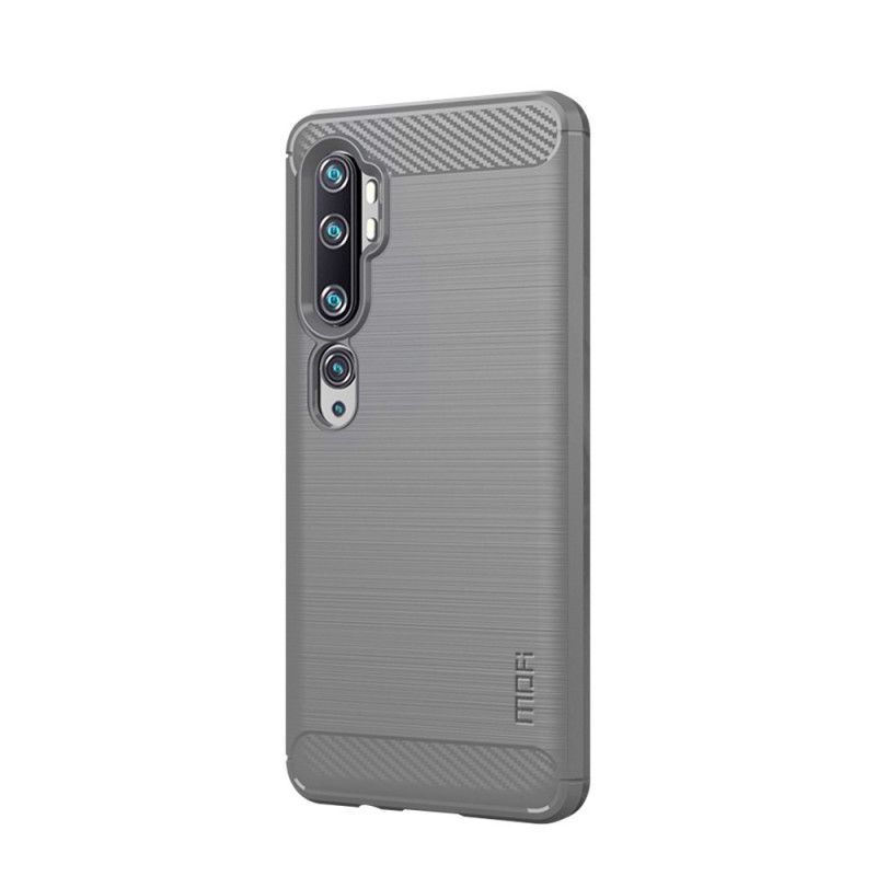 Cover for Xiaomi Mi Note 10 / 10 Pro Sort Mofi Børstet Kulfiber