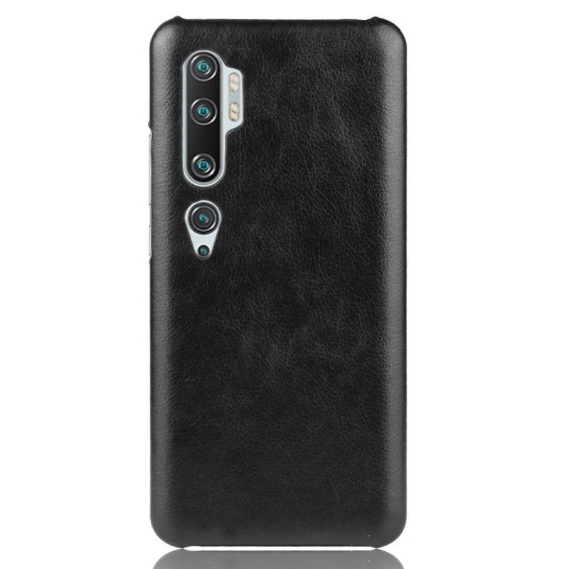 Cover for Xiaomi Mi Note 10 / 10 Pro Sort Præstationslychee-Lædereffekt