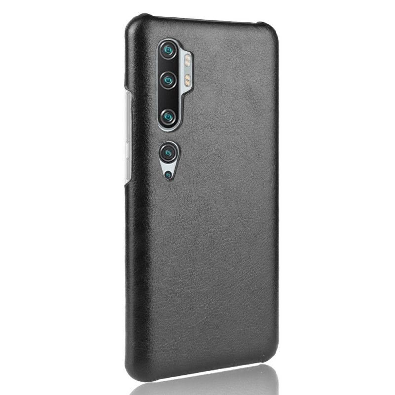 Cover for Xiaomi Mi Note 10 / 10 Pro Sort Præstationslychee-Lædereffekt