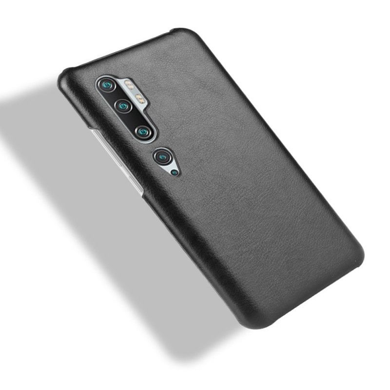 Cover for Xiaomi Mi Note 10 / 10 Pro Sort Præstationslychee-Lædereffekt