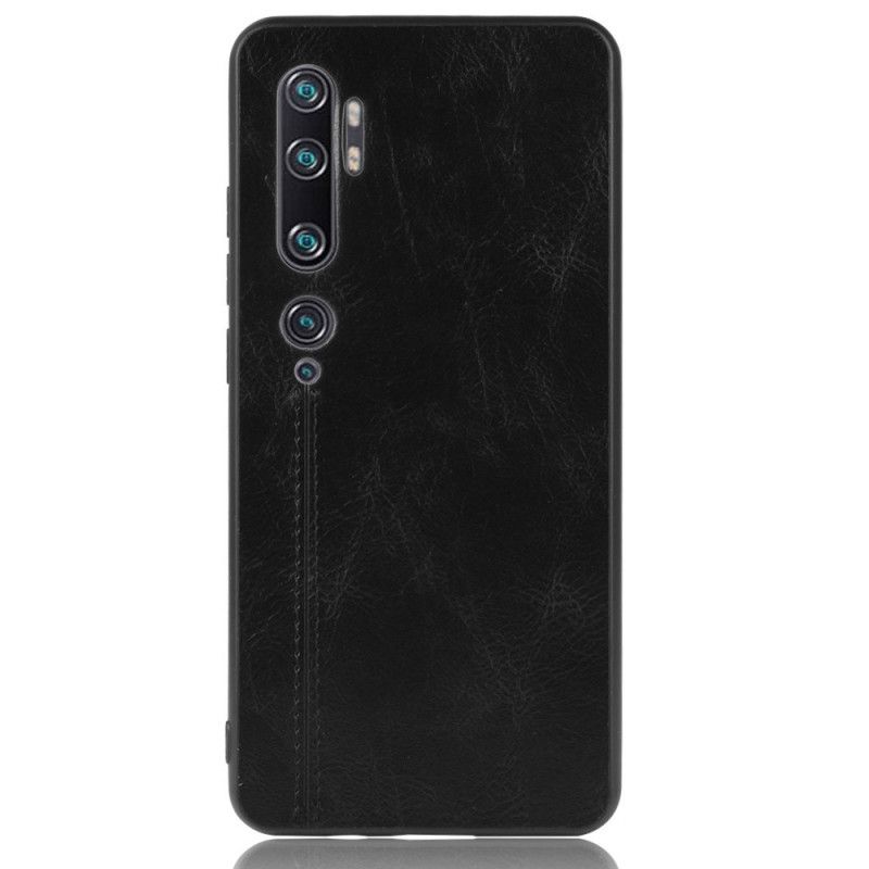 Cover for Xiaomi Mi Note 10 / 10 Pro Sort Syet Lædereffekt