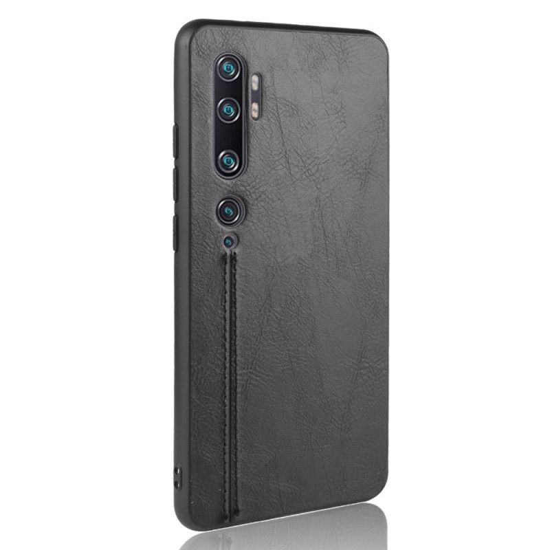 Cover for Xiaomi Mi Note 10 / 10 Pro Sort Syet Lædereffekt