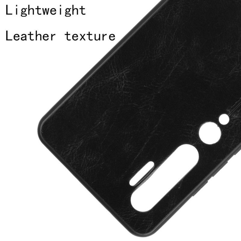 Cover for Xiaomi Mi Note 10 / 10 Pro Sort Syet Lædereffekt