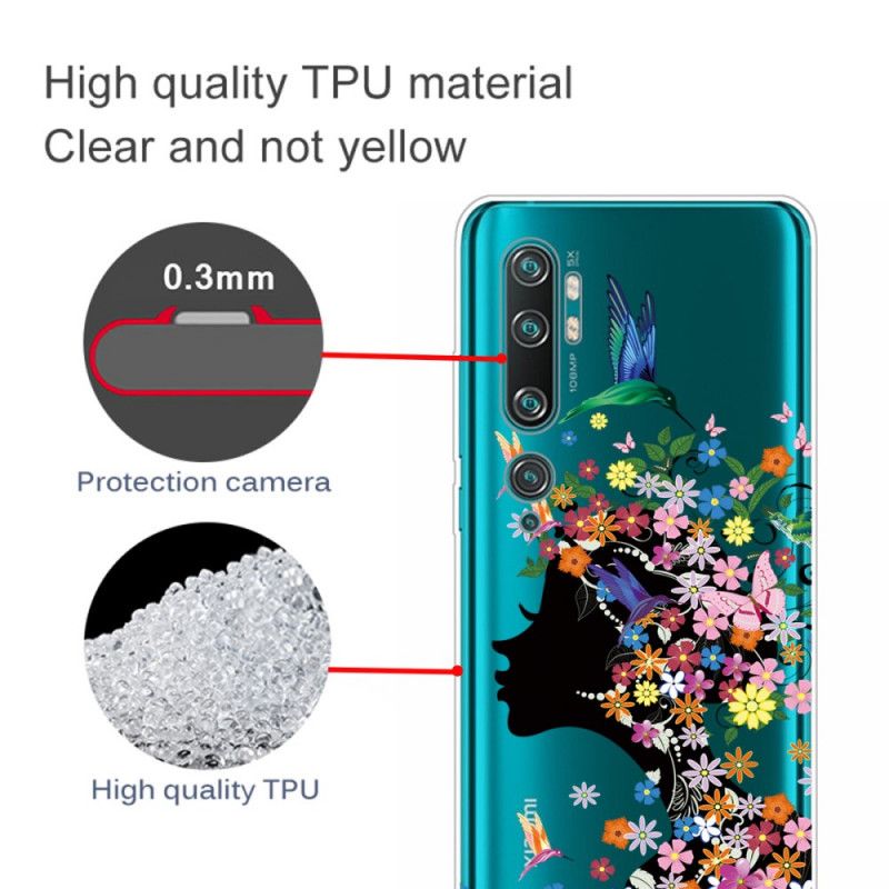 Cover Xiaomi Mi Note 10 / 10 Pro Mobilcover Smukt Blomsterhoved