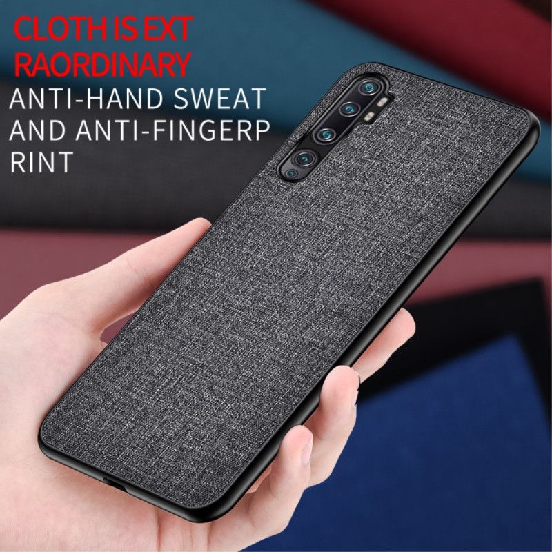 Cover Xiaomi Mi Note 10 / 10 Pro Sort Tekstur Af Stof Original