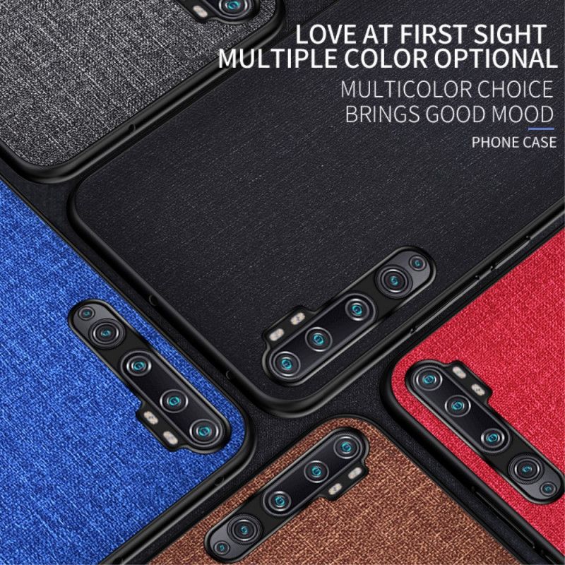 Cover Xiaomi Mi Note 10 / 10 Pro Sort Tekstur Af Stof Original