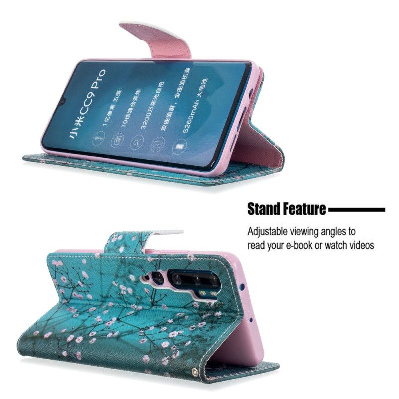 Flip Cover Læder for Xiaomi Mi Note 10 / 10 Pro Blomstrende Træ