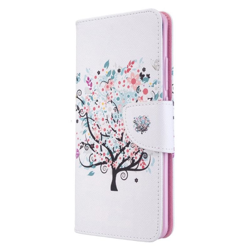 Flip Cover Læder Xiaomi Mi Note 10 / 10 Pro Blomstret Træ