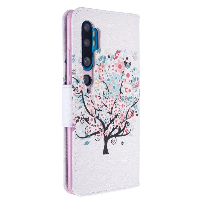 Flip Cover Læder Xiaomi Mi Note 10 / 10 Pro Blomstret Træ