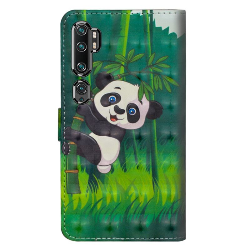 Flip Cover Læder Xiaomi Mi Note 10 / 10 Pro Panda Og Bambus Beskyttelse