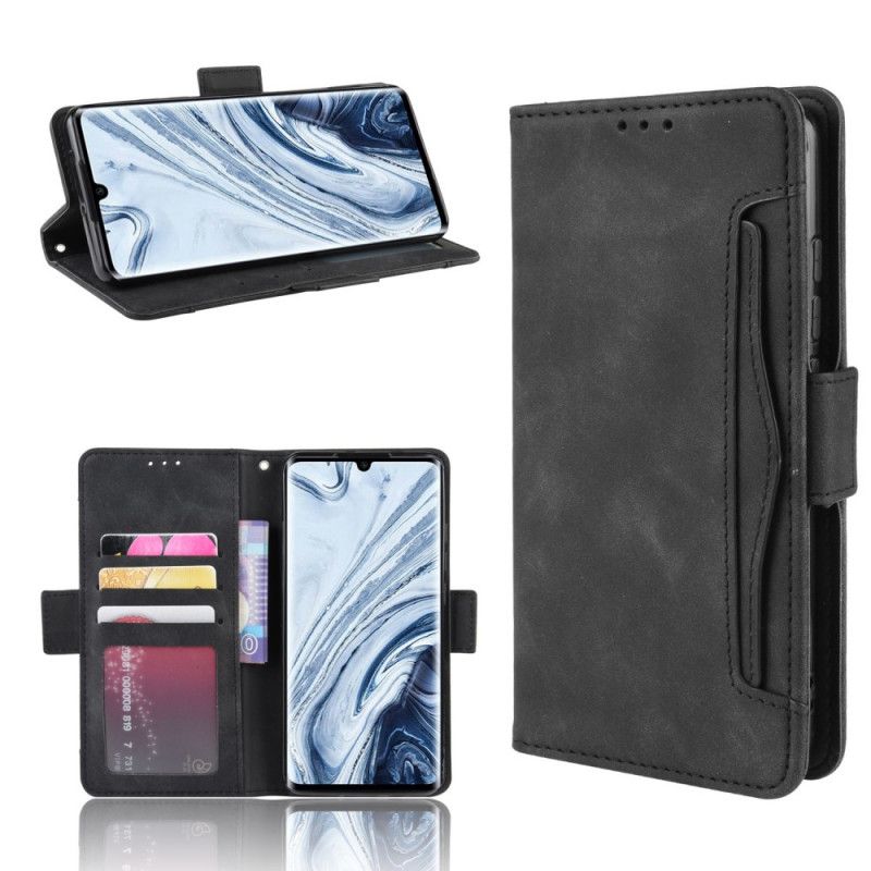 Flip Cover Læder Xiaomi Mi Note 10 / 10 Pro Sort Førsteklasses Multikort