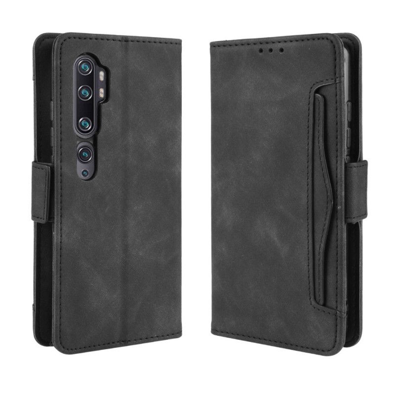 Flip Cover Læder Xiaomi Mi Note 10 / 10 Pro Sort Førsteklasses Multikort