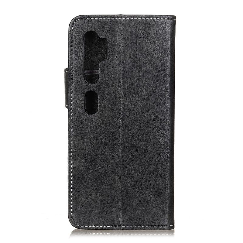 Flip Cover Læder Xiaomi Mi Note 10 / 10 Pro Sort Kunstnerisk Knapsyning