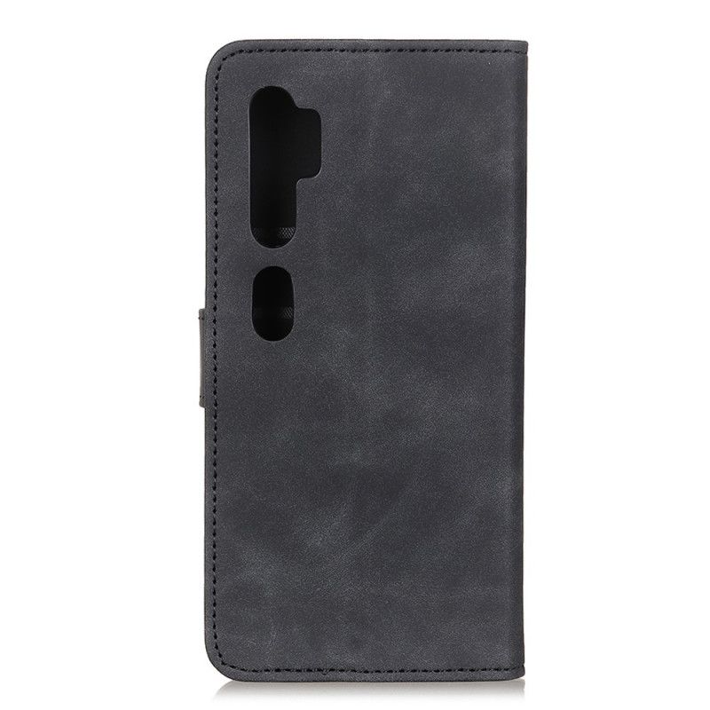 Flip Cover Læder Xiaomi Mi Note 10 / 10 Pro Sort Vintage Khazneh Læder Effekt Mat Beskyttelse