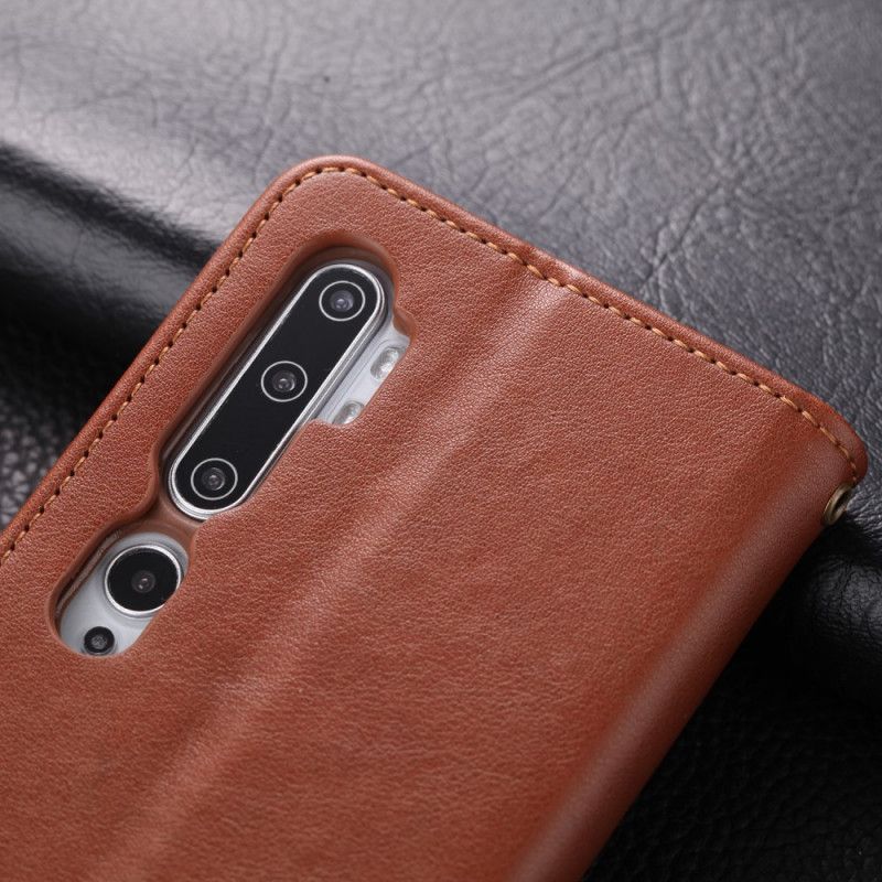 Flip Cover Xiaomi Mi Note 10 / 10 Pro Sort Imiteret Læder Azns