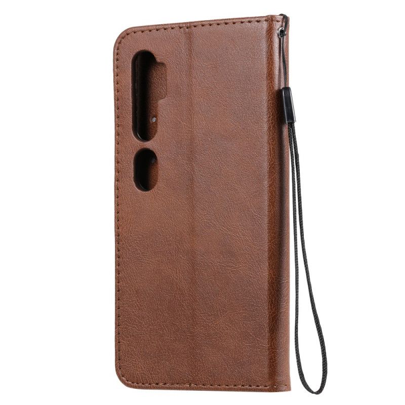 Flip Cover Xiaomi Mi Note 10 / 10 Pro Sort Læderremstil