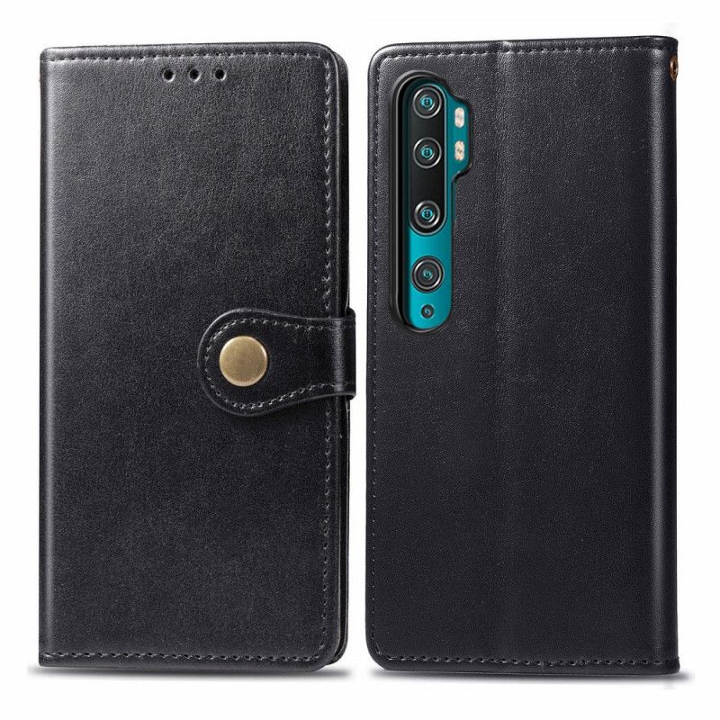 Flip Cover Xiaomi Mi Note 10 / 10 Pro Sort Mobilcover Litchi Hat Prins Læder Stil