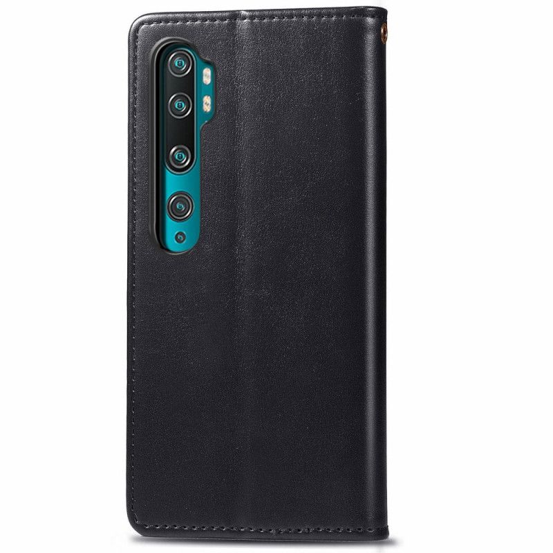 Flip Cover Xiaomi Mi Note 10 / 10 Pro Sort Mobilcover Litchi Hat Prins Læder Stil