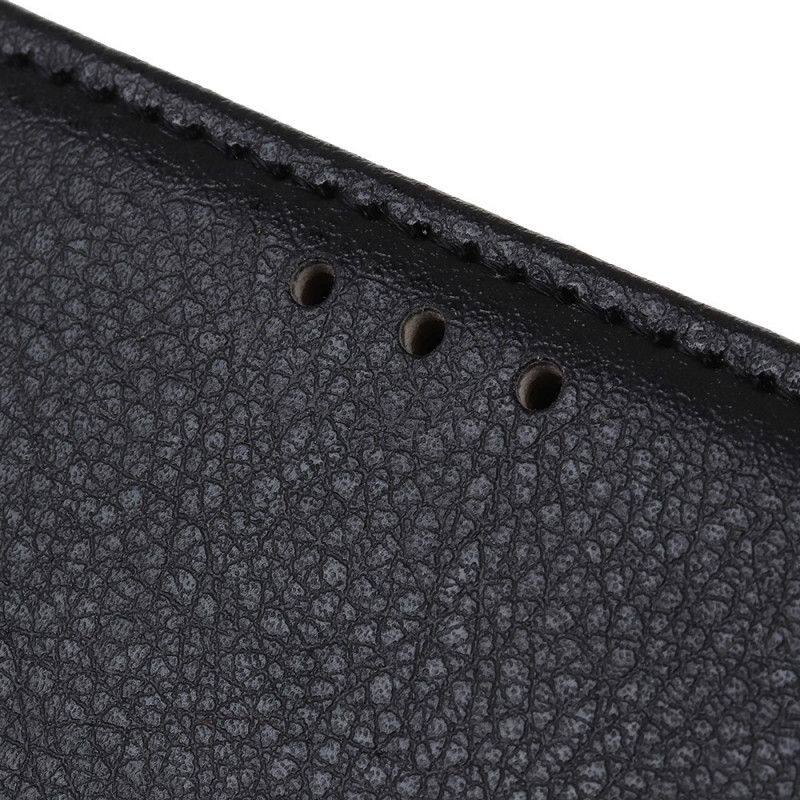 Flip Cover Xiaomi Mi Note 10 / 10 Pro Sort Mobilcover Lychee Imiteret Læder