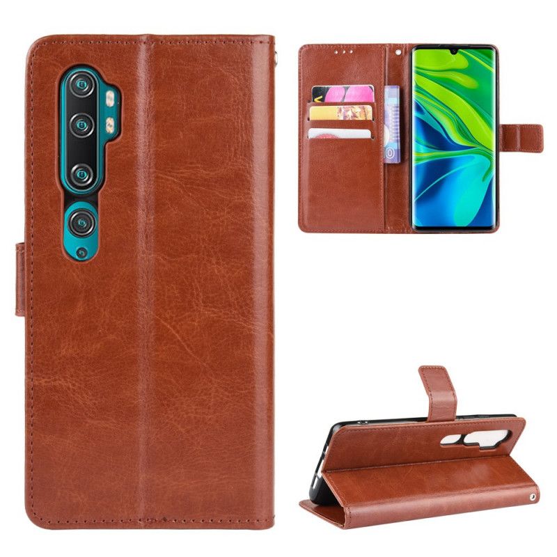 Flip Cover Xiaomi Mi Note 10 / 10 Pro Sort Mobilcover Prangende Kunstlæder