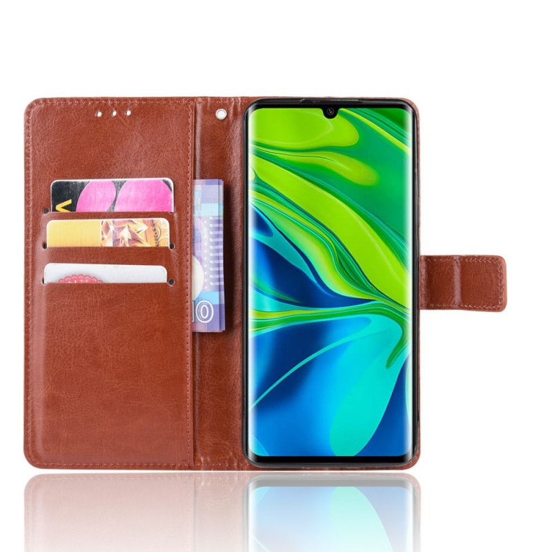 Flip Cover Xiaomi Mi Note 10 / 10 Pro Sort Mobilcover Prangende Kunstlæder