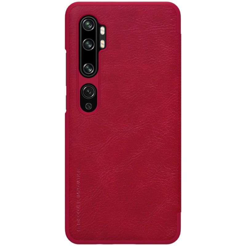 Læder Cover Xiaomi Mi Note 10 / 10 Pro Rød Nillkin Qin-Serie