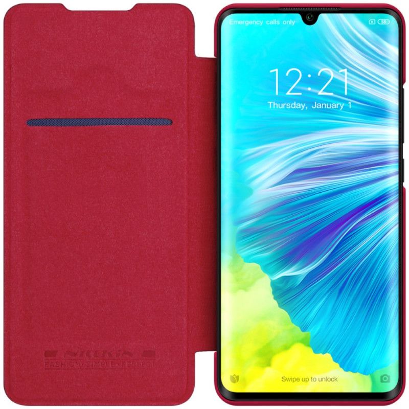 Læder Cover Xiaomi Mi Note 10 / 10 Pro Rød Nillkin Qin-Serie