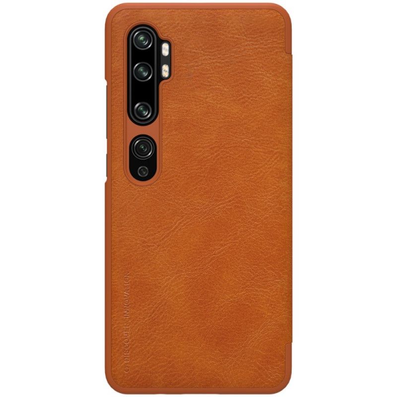 Læder Cover Xiaomi Mi Note 10 / 10 Pro Rød Nillkin Qin-Serie