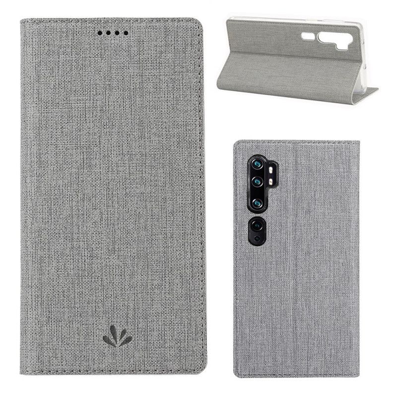 Læder Cover Xiaomi Mi Note 10 / 10 Pro Sort Struktureret