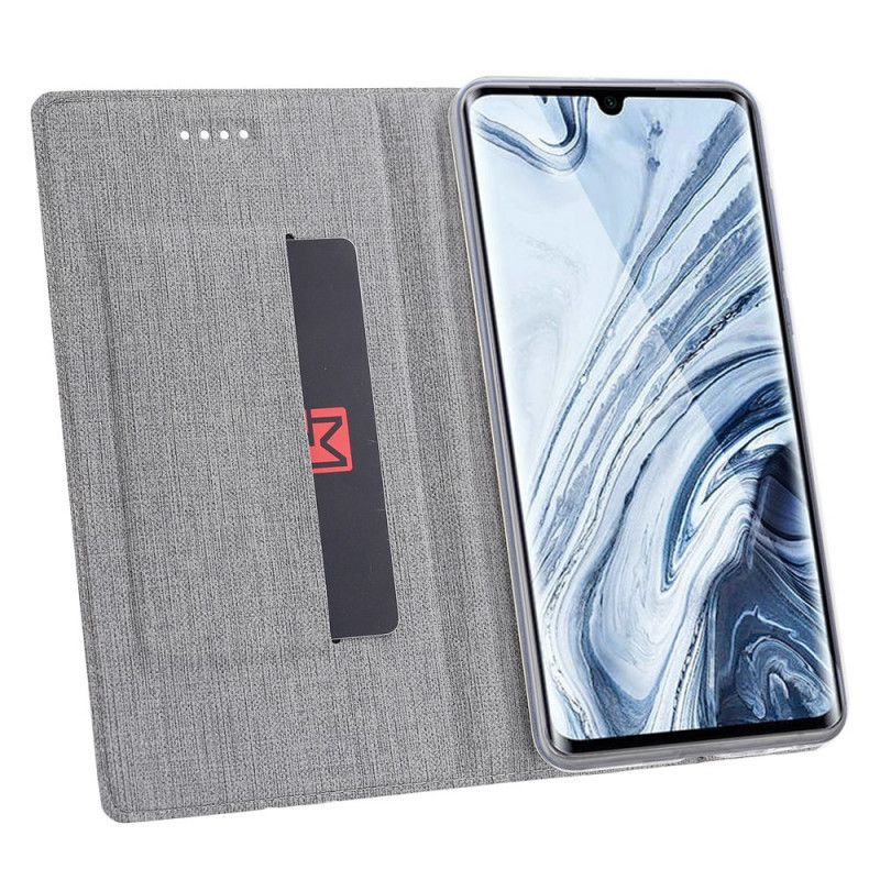 Læder Cover Xiaomi Mi Note 10 / 10 Pro Sort Struktureret