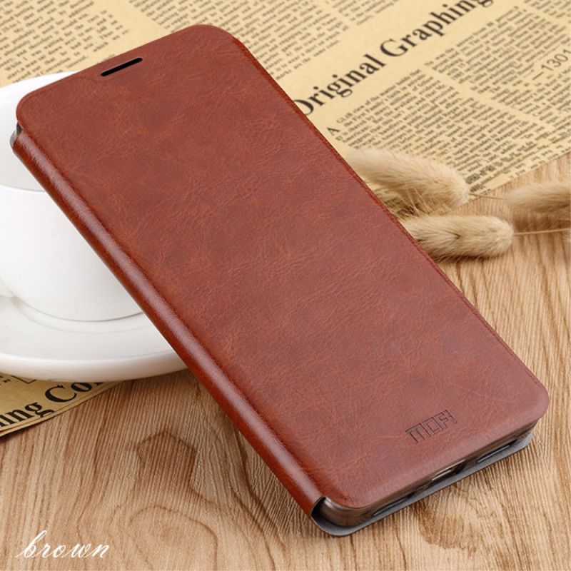 Læder Cover Xiaomi Mi Note 10 / 10 Pro Sort Vintage Mofi