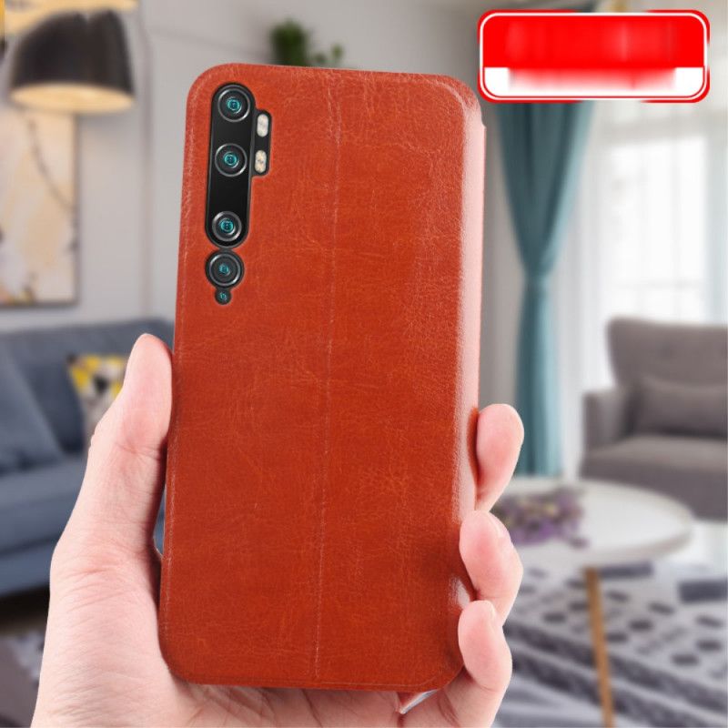 Læder Cover Xiaomi Mi Note 10 / 10 Pro Sort Vintage Mofi