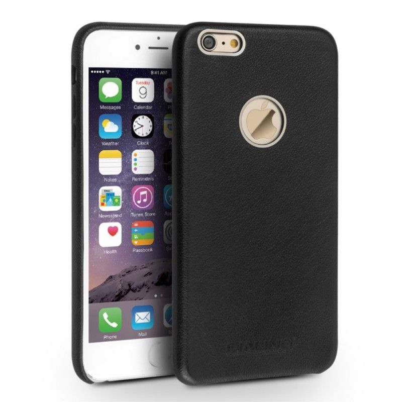 Cover for iPhone 6 / 6S Plus Brun Ægte Læder - Qialino