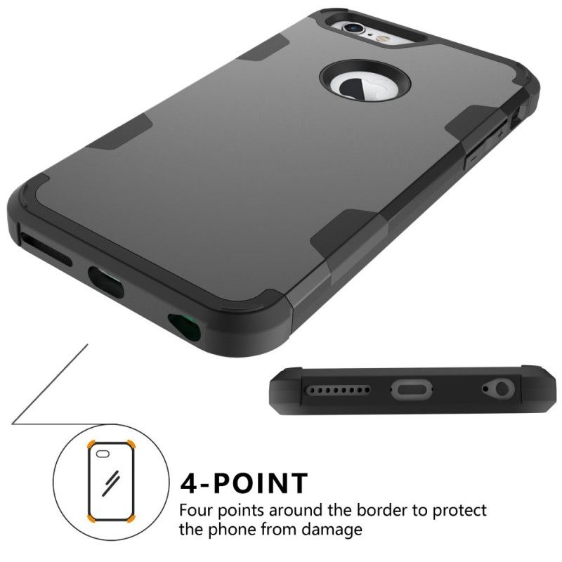 Cover iPhone 6 / 6S Plus Sort Hyperresistent Beskyttelse