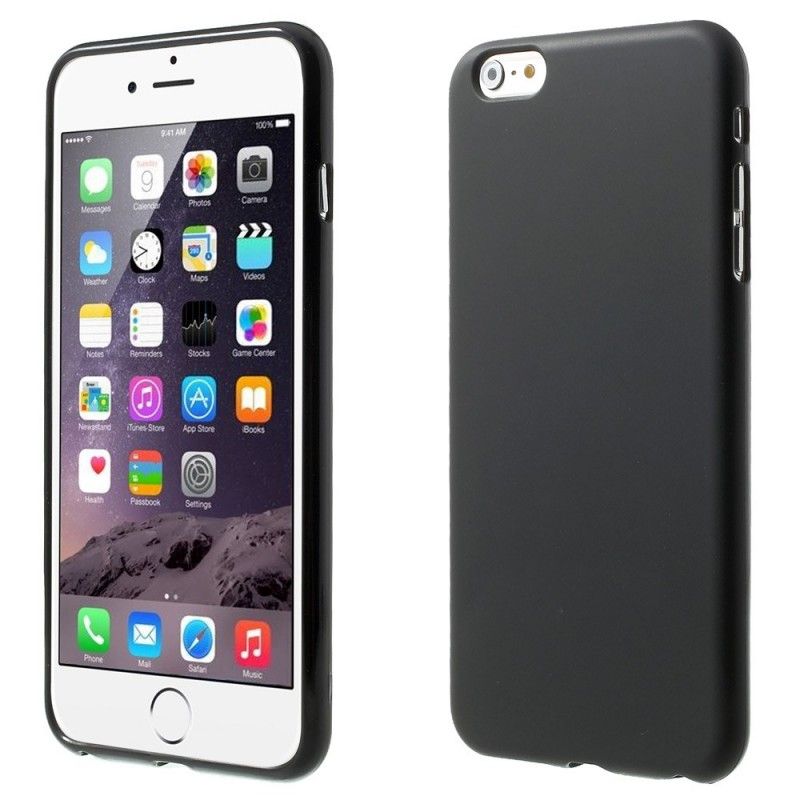 Cover iPhone 6 / 6S Plus Sort Mat Silikone Beskyttelse