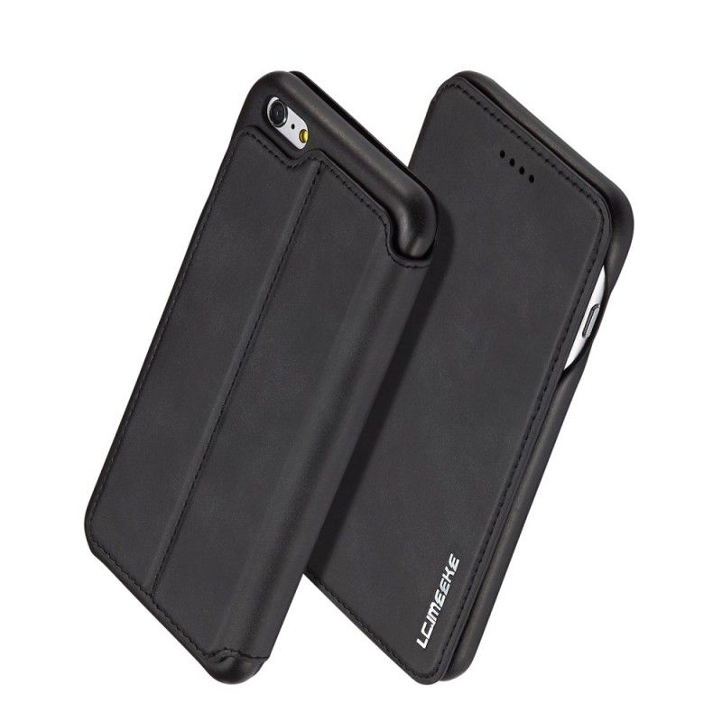 Læder Cover for iPhone 6 / 6S Plus Sort Lc.Imeeke Lædereffekt