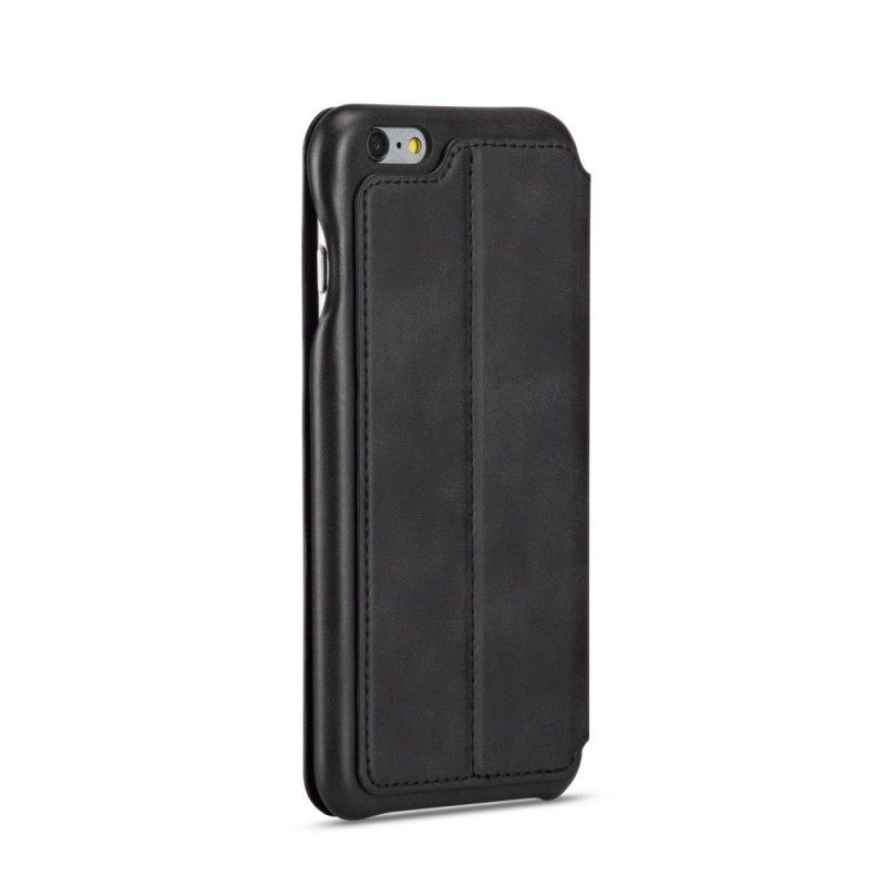 Læder Cover for iPhone 6 / 6S Plus Sort Lc.Imeeke Lædereffekt