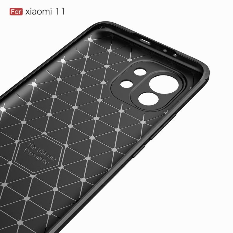 Cover for Xiaomi Mi 11 Sort Børstet Kulfiber