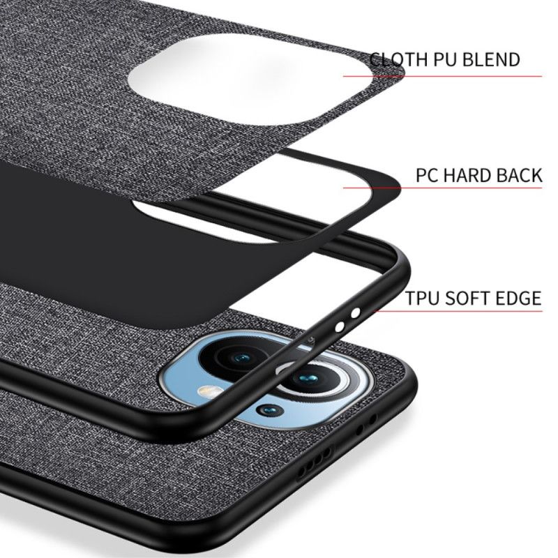 Cover Xiaomi Mi 11 Sort Stoftekstur