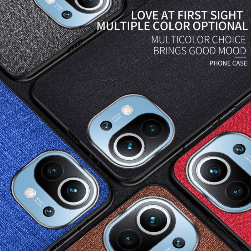 Cover Xiaomi Mi 11 Sort Stoftekstur