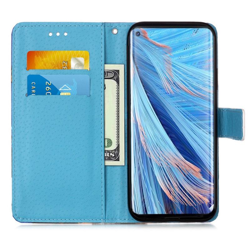 Flip Cover Læder for Xiaomi Mi 11 Gyldne Sommerfugle