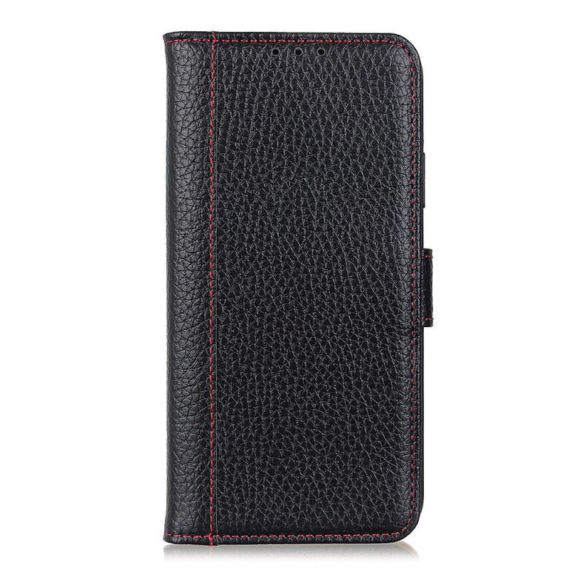 Flip Cover Læder for Xiaomi Mi 11 Sort Syet Lychee-Lædereffekt