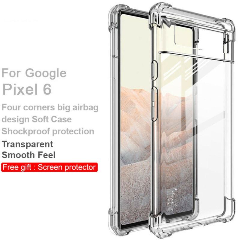 Cover Google Pixel 6 Gennemsigtig Med Imak-skærmfilm