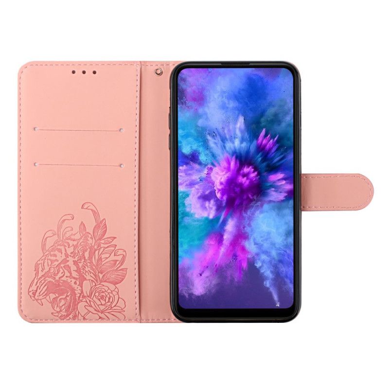 Flip Cover Google Pixel 6 Barok Tiger And Strass