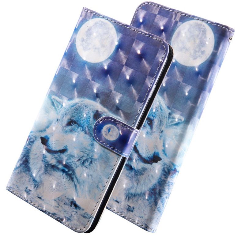 Flip Cover Google Pixel 6 Moonlight Wolf