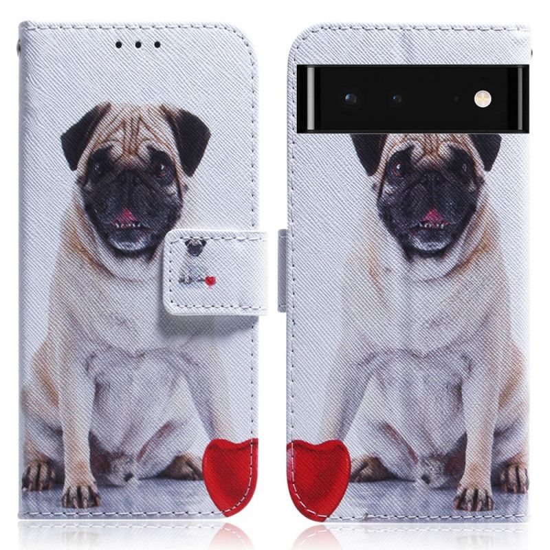 Flip Cover Google Pixel 6 Pug Dog