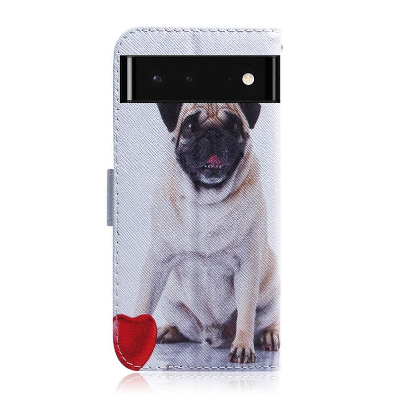 Flip Cover Google Pixel 6 Pug Dog